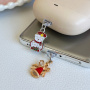 Dop de praf cu pandantiv pentru conector USB-C pentru dispozitive Apple - trandafir în cadru