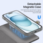 DUX DUCIS Husă detașabilă Lawa 2 în 1 cu MagSafe și portofel pentru iPhone 15 Plus - gri