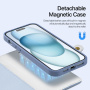 DUX DUCIS Husă detașabilă Lawa 2 în 1 cu MagSafe și portofel pentru iPhone 15 - Albastru