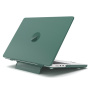 Carcasă mată transparentă cu suport pliabil pentru MacBook Pro 16" (A2485 / A2780 / A2991 / A3186 / A3403 / A3428 / A3429) - verde închis