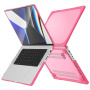 Carcasă rezistentă la șocuri cu piciorușe pliabile pentru MacBook Pro 16" (A2485 / A2780 / A2991 / A3186 / A3403 / A3428 / A3429) - roz