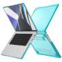 Carcasă antisoc cu piciorușe rabatabile pentru MacBook Pro 16" (A2485 / A2780 / A2991 / A3186 / A3403 / A3428 / A3429) - albastru