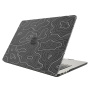 Carcasă transparentă mată cu motiv abstract pentru MacBook Air 13" (A2681 / A3113 / A3240 / A3449) - negru