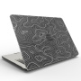 Husă transparentă mată cu motiv abstract pentru MacBook Pro 15" (A1286) - negru