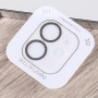 Folie de sticlă securizată cu rame cu sclipici pentru a proteja obiectivele camerei pentru iPhone 12 - negru