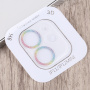 Folie de sticlă securizată cu rame sclipici pentru a proteja lentilele camerei pentru iPhone 12 - curcubeu