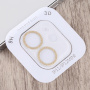Folie de sticlă securizată cu rame cu sclipici pentru a proteja obiectivele camerei pentru iPhone 12 - auriu