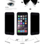 Sticlă de protecție securizată Anti-Spy pentru iPhone 7 / 8 / SE (2020/2022) - negru