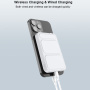 Appleking wireless MagSafe power bank cu suport și port USB-C - 5.000 mAh - negru