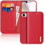 DUX DUCIS Hivo husă flip din piele pentru iPhone 16e / 17e - roșu
