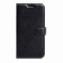 Husă din piele, cu stativ integrat şi port-act, pentru Apple iPhone 8 Plus / 7 Plus - neagră