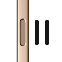 Rurihai sticlă pentru butonul de control al camerei pentru iPhone 16 / 16 Plus / 16 Pro / 16 Pro Max / 17 / 17 Pro / 17 Pro Max - 2 buc - negru