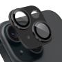 NORTHJO sticla securizata cu cadru metalic pentru a proteja lentilele camerei pentru iPhone 15 / 15 Plus - negru