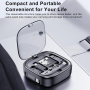 UD7603 Set de călătorie cu cabluri de extensie USB-C, reductoare, ac și suport - negru