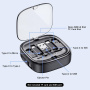 UD7603 Set de călătorie cu cabluri de extensie USB-C, reductoare, ac și suport - negru