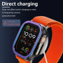 Husă tip carte cu cadru metalic în jurul afișajului pentru Apple Watch Ultra 49mm - negru