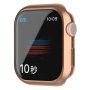 Husă tip carte metalizată din plastic moale cu protecție pentru ecran pentru Apple Watch 41mm - roz-auriu