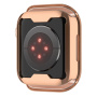 Husă tip carte metalizată din plastic moale cu protecție pentru ecran pentru Apple Watch 41mm - roz-auriu
