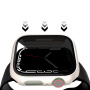 Husă tip carte metalică cu sticlă securizată Anti-Spy pentru Apple Watch 44mm - starlight