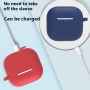 Husă din silicon cu carabină și șnur anti-pierdere pentru AirPods 4 / 5 - roșu