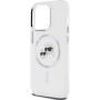 Karl Lagerfeld Capac IML K&CH Heads Metal Frame cu MagSafe pentru iPhone 15 Pro Max - transparent