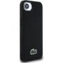 Husă Lacoste Iconic Petit Pique Woven Logo cu MagSafe pentru iPhone 16e / 17e - negru