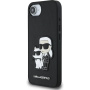 Karl Lagerfeld Saffiano Karl and Choupette husă pentru iPhone 16e / 17e - negru