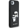 Karl Lagerfeld Saffiano Karl and Choupette husă pentru iPhone 16e / 17e - negru
