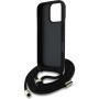 Guess Husă crossbody cu logo metalic 4G cu șnur pentru iPhone 16 Pro Max - roz