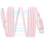 Cablu de încărcare și date magnetic Baseus PicoGo - USB-C la USB-C - 1 m - roz