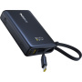 Baterie externă Baseus PicoGo cu cablu integrat USB-C și porturi USB-C / USB-A - 10 000 mAh - neagră