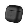 FIXED PodsLeather husă din piele pentru AirPods 4 / 5 - negru