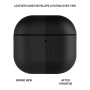 FIXED PodsLeather husă din piele pentru AirPods 4 / 5 - negru