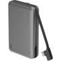 ENERGEA MagPac Pro+ powerbank fără fir MagSafe cu cablu USB-C integrat și port USB-C - 10.000 mAh - gri