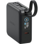 ENERGEA MagPac Mini Plus powerbankă wireless MagSafe cu 2x cablu integrat USB-C și port USB-C - 10.000 mAh - negru
