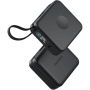 ENERGEA MagPac Mini Plus powerbankă wireless MagSafe cu 2x cablu integrat USB-C și port USB-C - 10.000 mAh - negru