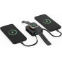 ENERGEA MagPac Mini Plus powerbankă wireless MagSafe cu 2x cablu integrat USB-C și port USB-C - 10.000 mAh - negru