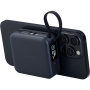 ENERGEA MagPac Mini Plus Powerbankă wireless MagSafe cu 2x cablu USB-C integrat și port USB-C - 10.000 mAh - bleumarin