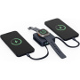 ENERGEA MagPac Mini Plus Powerbankă wireless MagSafe cu 2x cablu USB-C integrat și port USB-C - 10.000 mAh - bleumarin