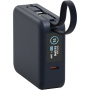 ENERGEA MagPac Mini Plus Powerbankă wireless MagSafe cu 2x cablu USB-C integrat și port USB-C - 10.000 mAh - bleumarin