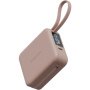 ENERGEA MagPac Mini Plus powerbankă wireless MagSafe cu 2x cablu integrat USB-C și port USB-C - 10.000 mAh - roz