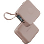 ENERGEA MagPac Mini Plus powerbankă wireless MagSafe cu 2x cablu integrat USB-C și port USB-C - 10.000 mAh - roz