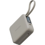 ENERGEA MagPac Mini Plus powerbankă wireless MagSafe cu 2x cablu integrat USB-C și port USB-C - 10 000 mAh - bej