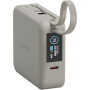 ENERGEA MagPac Mini Plus powerbankă wireless MagSafe cu 2x cablu integrat USB-C și port USB-C - 10 000 mAh - bej