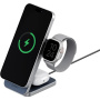 ENERGEA MagTrio Plus 3 în 1 suport magnetic pliabil fără fir pentru iPhone / Apple Watch / AirPods - 15W - bleumarin