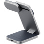 ENERGEA MagTrio Plus 3 în 1 suport magnetic pliabil fără fir pentru iPhone / Apple Watch / AirPods - 15W - bleumarin
