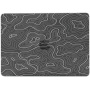 Husă transparentă mată cu motiv abstract pentru MacBook Pro 15" (A1286) - negru
