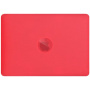 Husă transparentă mată cu suport flip-out pentru MacBook Pro 16" (A2141) - roșu
