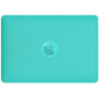 Husă mată transparentă cu suport flip-out pentru MacBook Pro 16" (A2141) - turcoaz