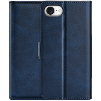 Husă flip din piele PU pentru iPhone 16e / 17e - albastru închis